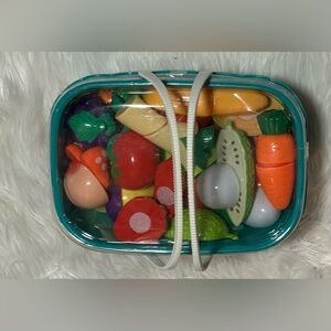 Kids Toy Food Basket Set